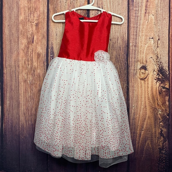Holiday Editions Other - Holiday Editions Red Dress w/Tulle & Sparkles 3T